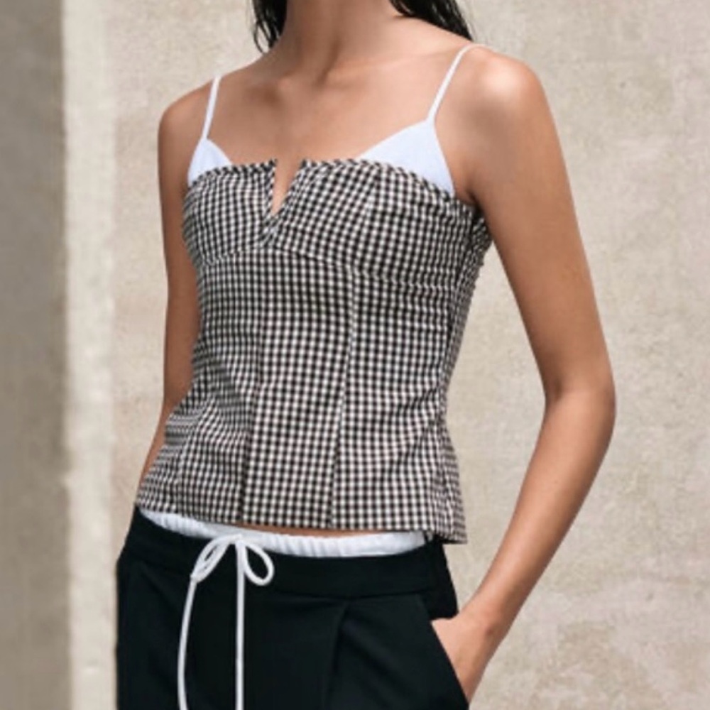 Zara gingham top!
